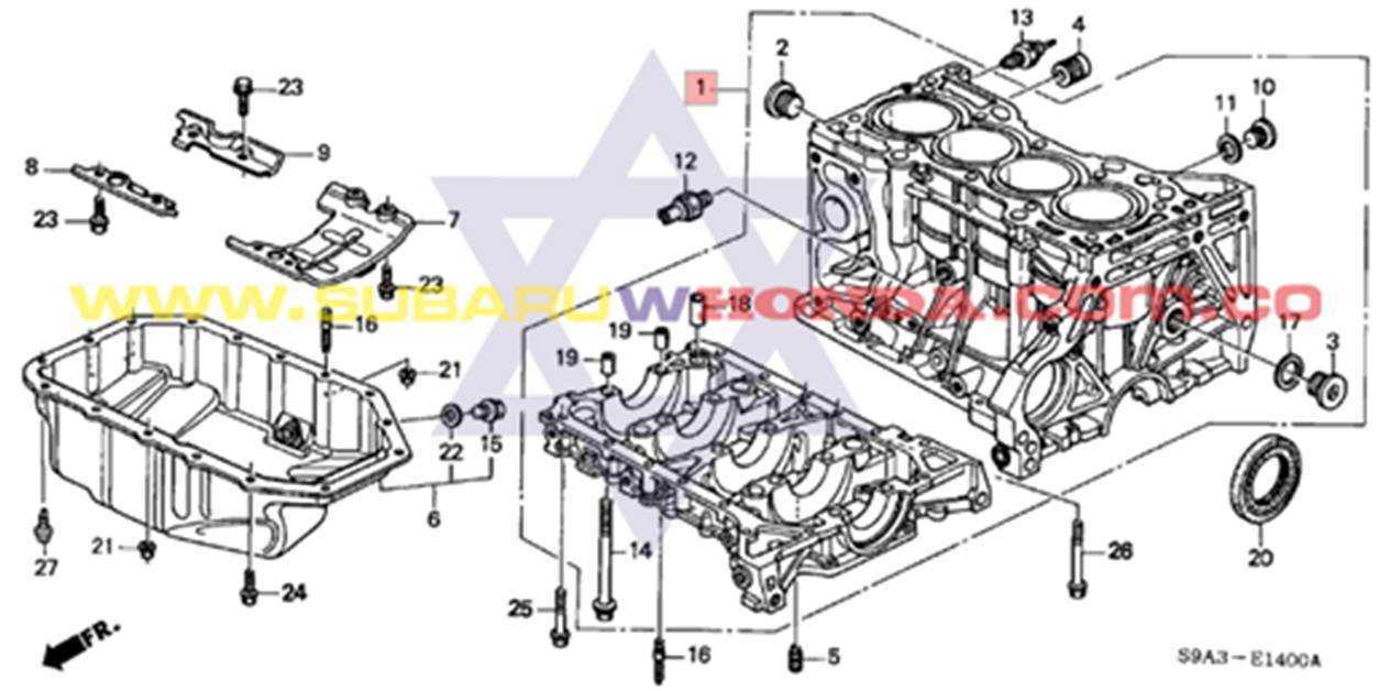 Bloque motor Honda CRV 2003 catalogo