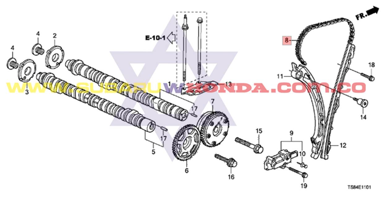 Cadena de repartición Honda CRV 2007 catalogo