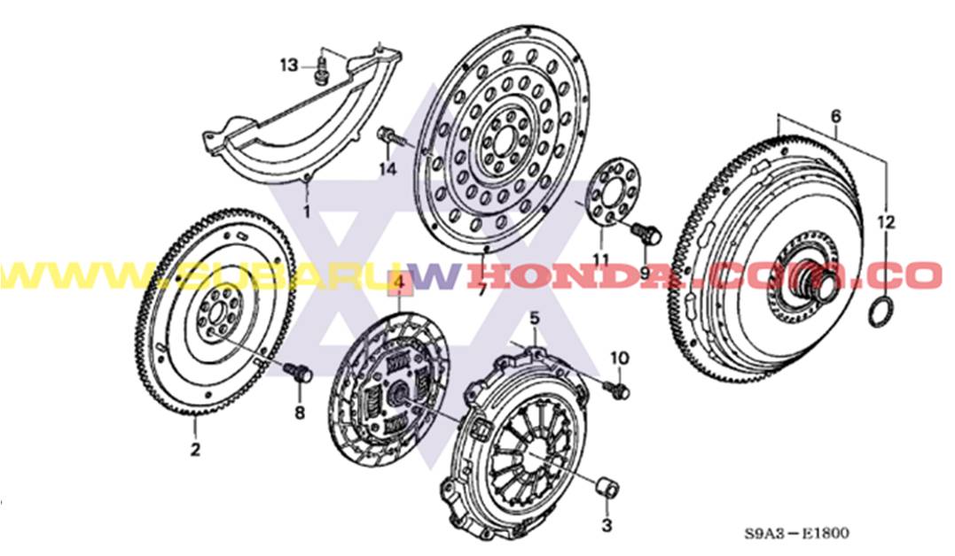 Disco de clutch mecánico Honda CRV 2003 catalogo
