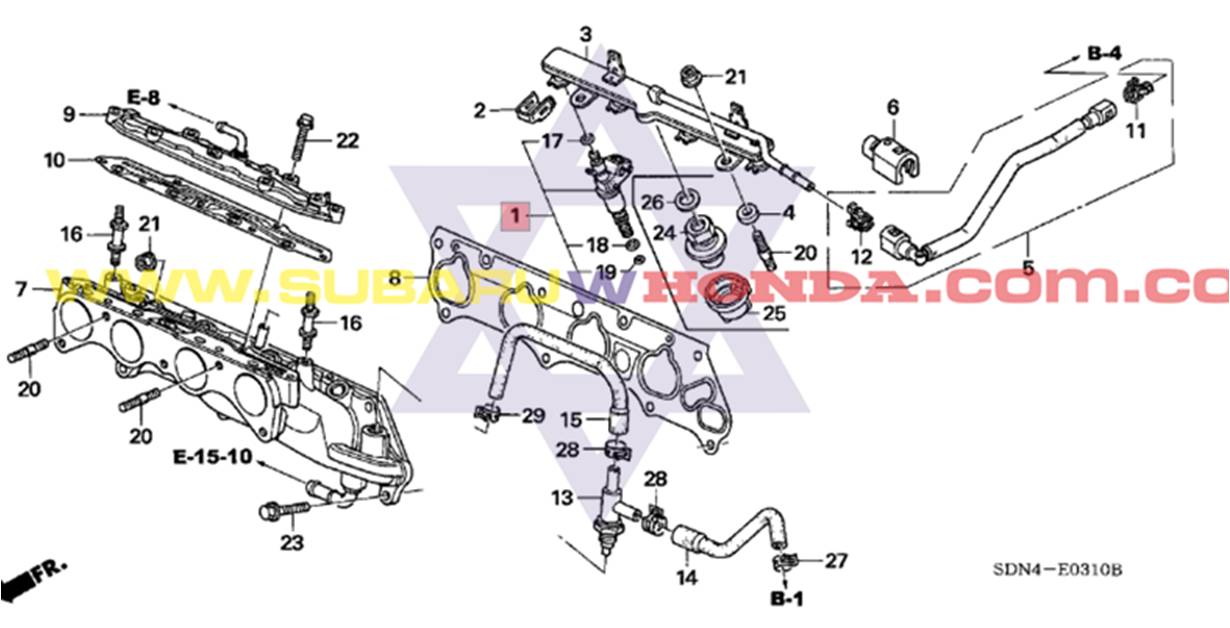 Inyector de gasolina Honda CRV 2007 catalogo