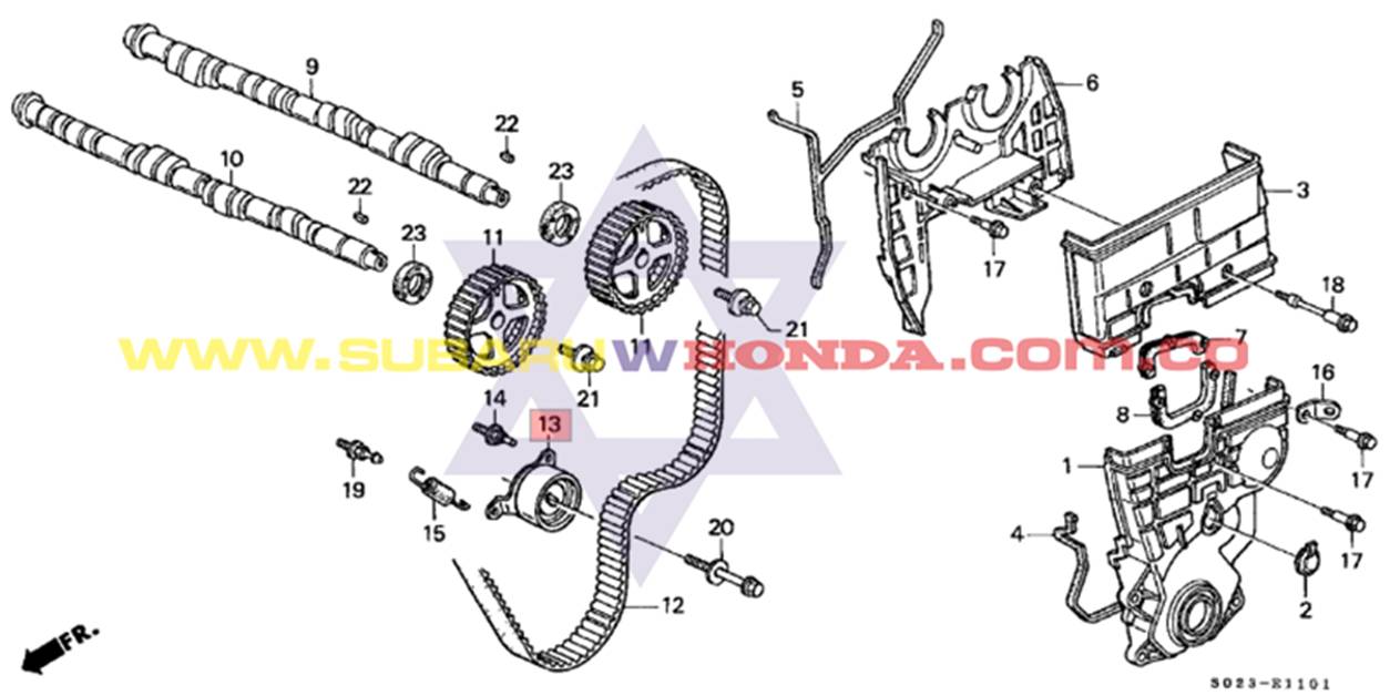 Patín repartición Honda CRV 2001 catalogo