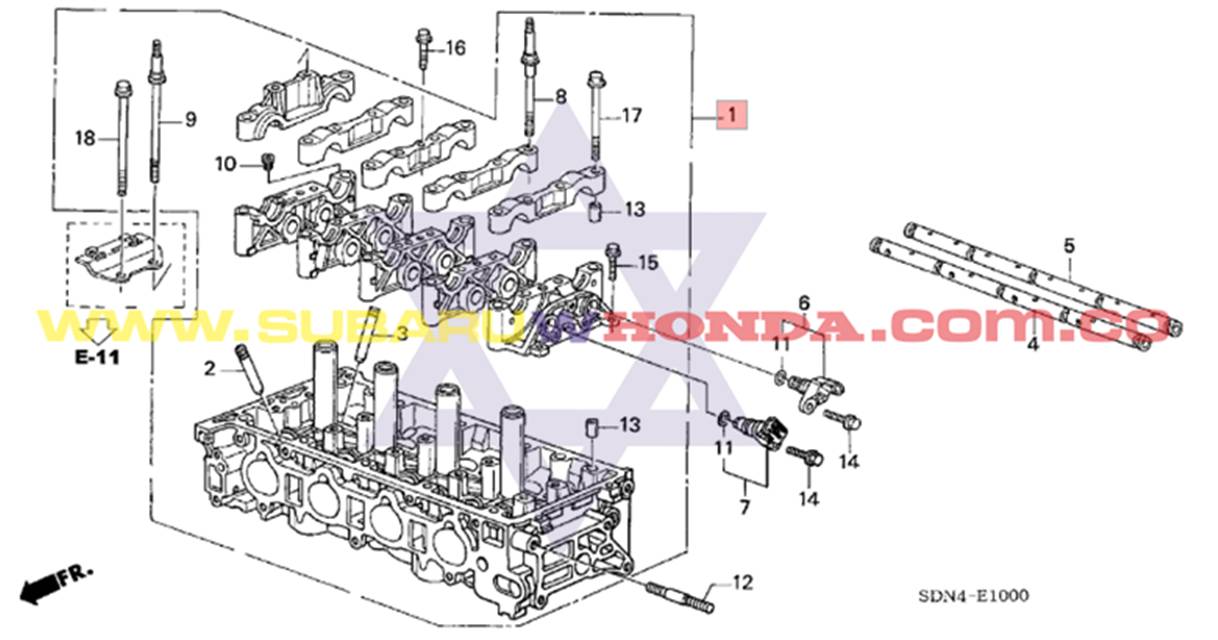 Culata del motor Honda CRV 2010 catalogo