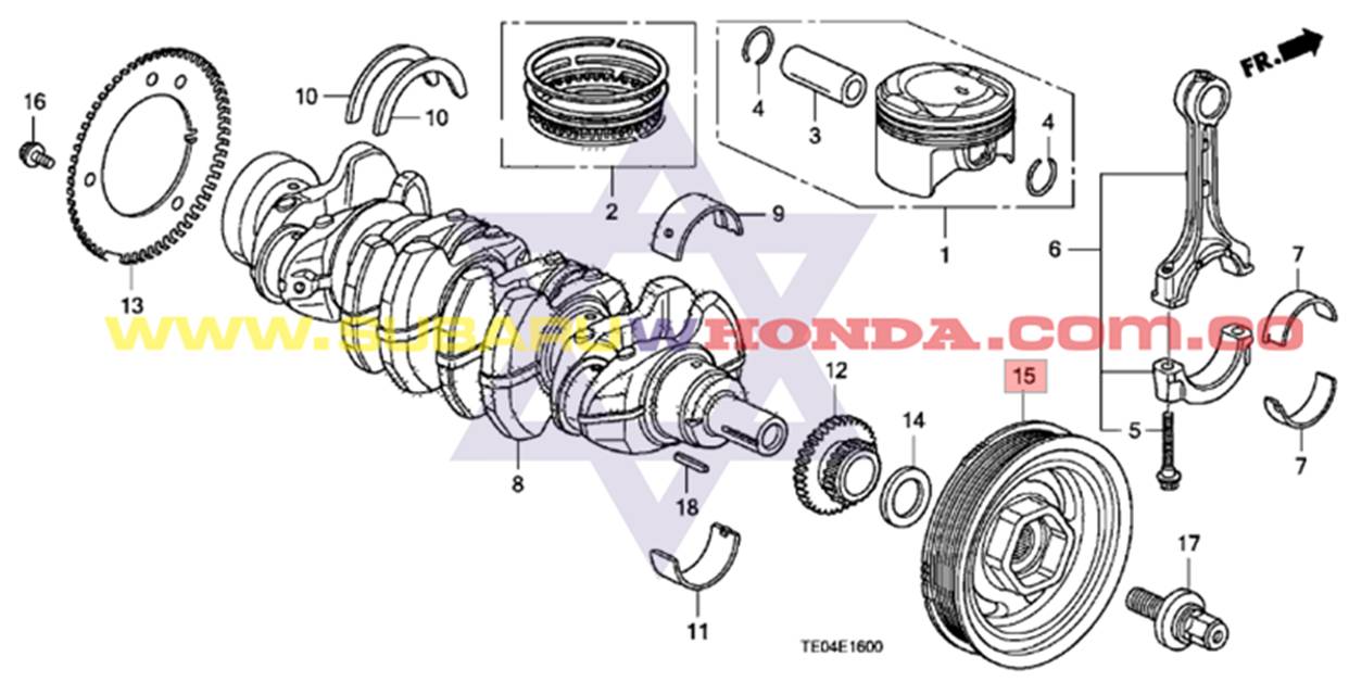 Polea cigueñal Honda CRV 2010 catalogo
