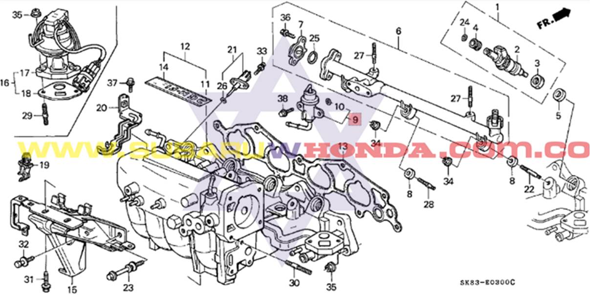 Regulador de gasolina Honda Integra 1992 catalogo