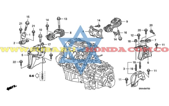 Soporte motor hidraulico Honda CRV 2011 catalogo