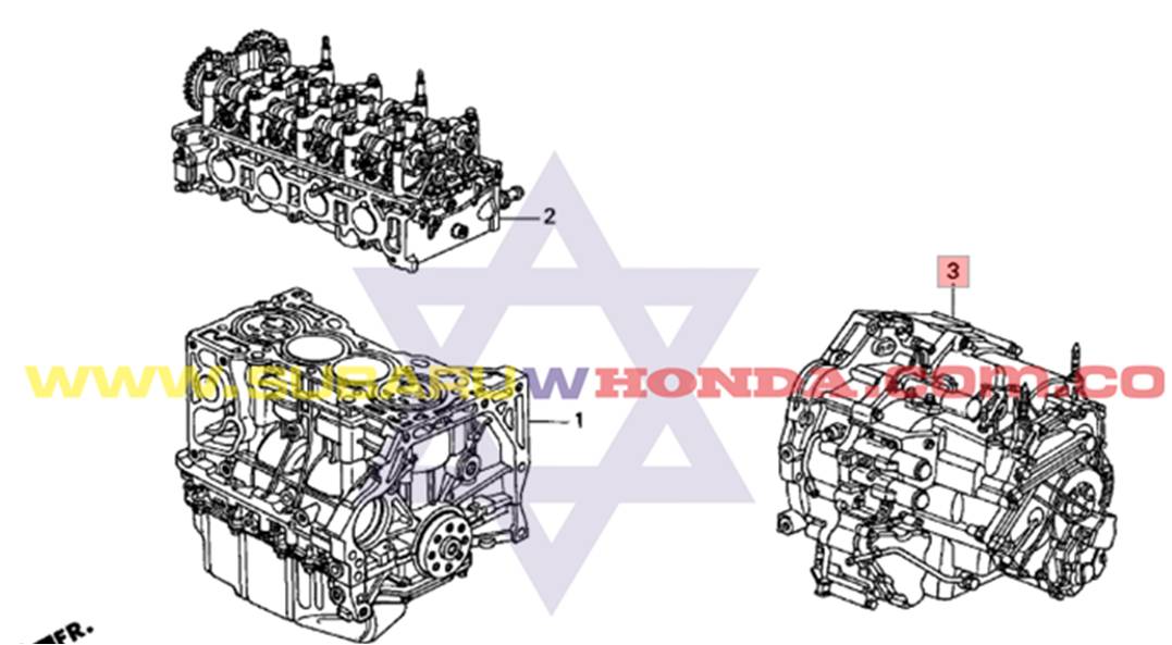 Caja de cambios automática motor Honda CRV 2002 catalogo