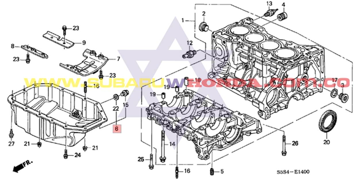 Cárter Motor Honda CRV 2002 catalogo