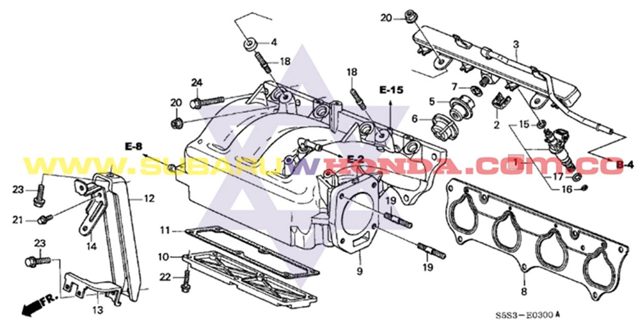 Inyector de gasolina Honda CRV 2002 catalogo