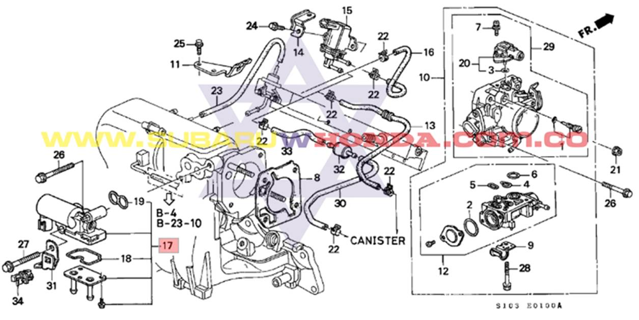 Sensor IAC Honda CRV 2001 catalogo