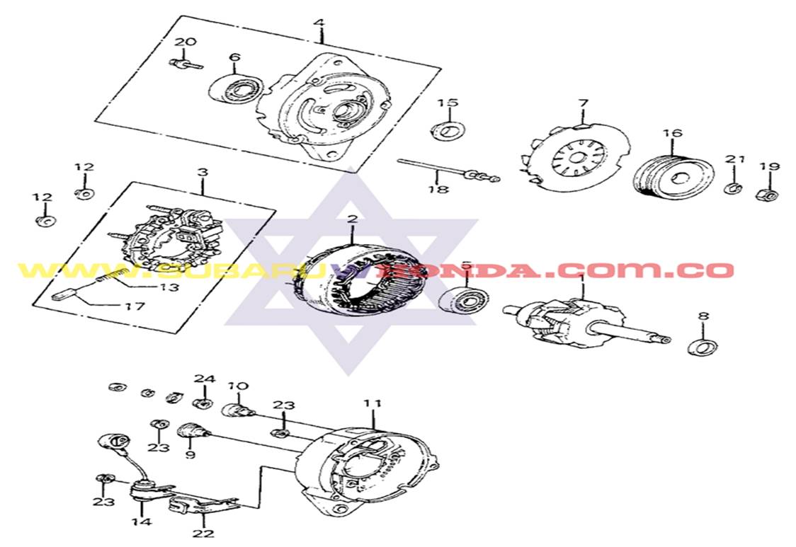 Alternador Honda Accord 1982