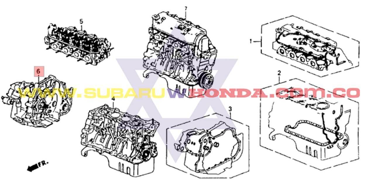 Caja de cambios mecanica Honda Civic 1992 Catalogo