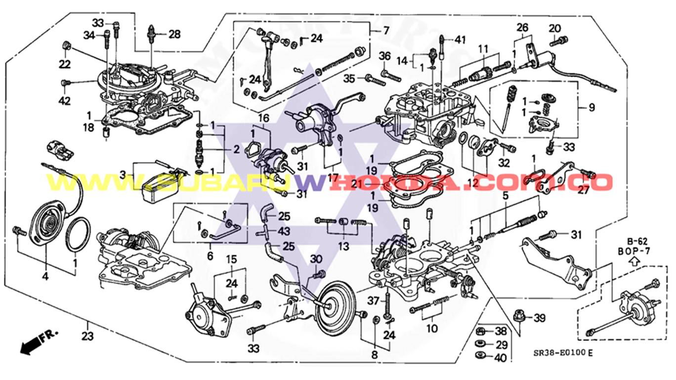 Carburador Honda Civic 1992 catalogo