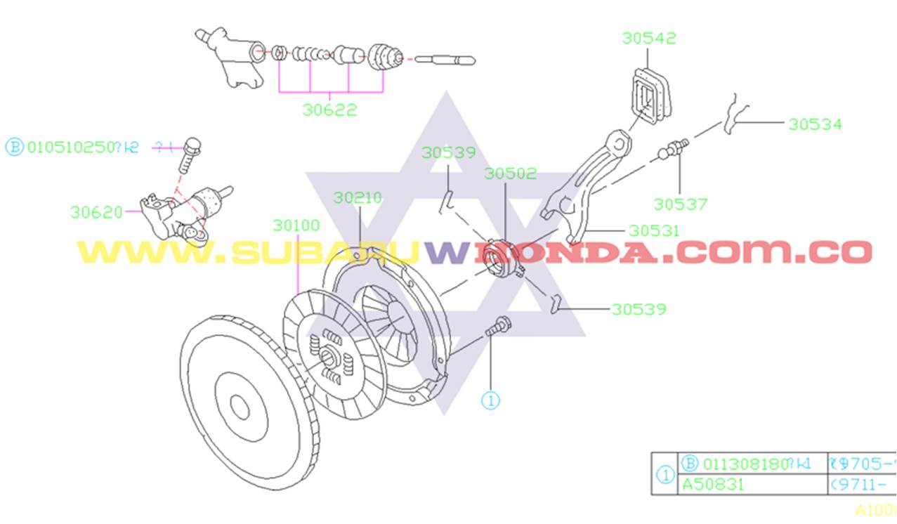 Disco de clutch mecánico Subaru Forester 2001 catalogo
