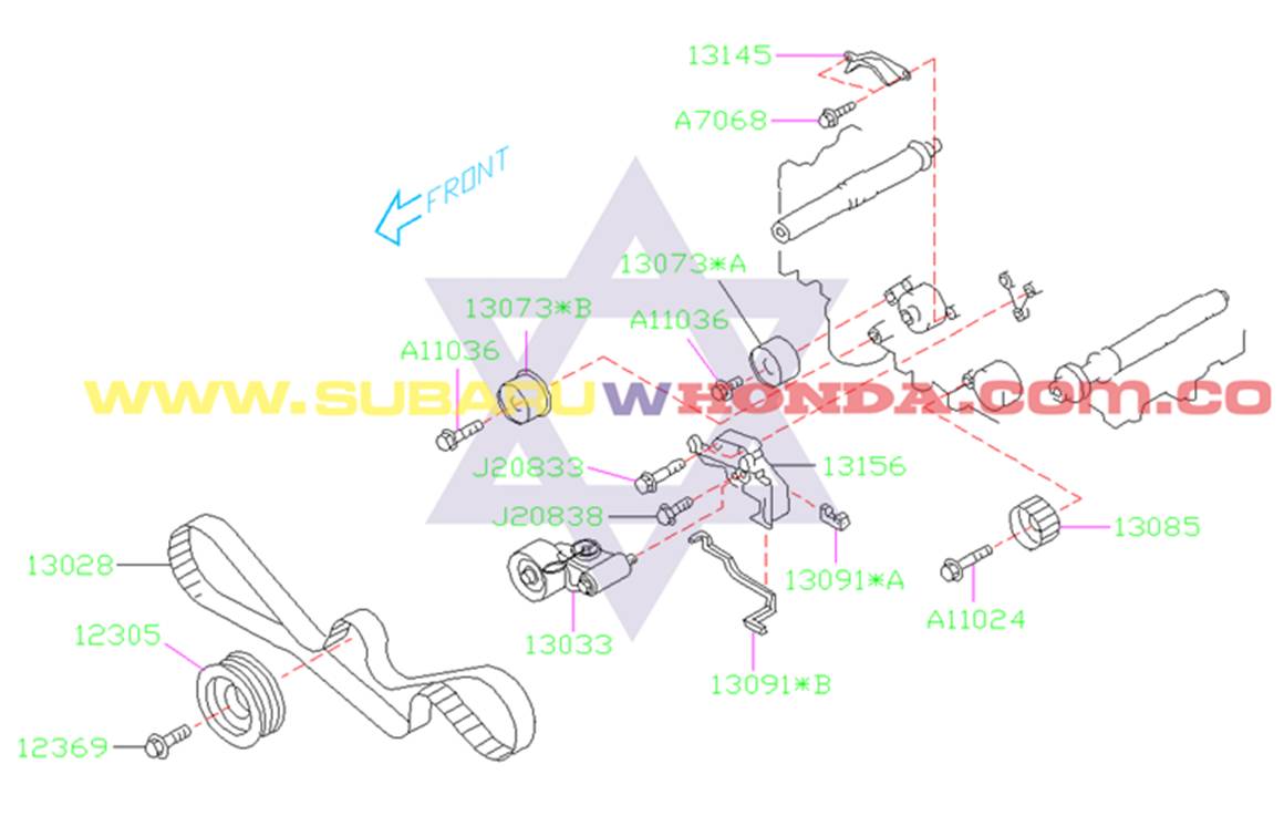 Polea cigueñal Subaru Forester 2001 catalogo