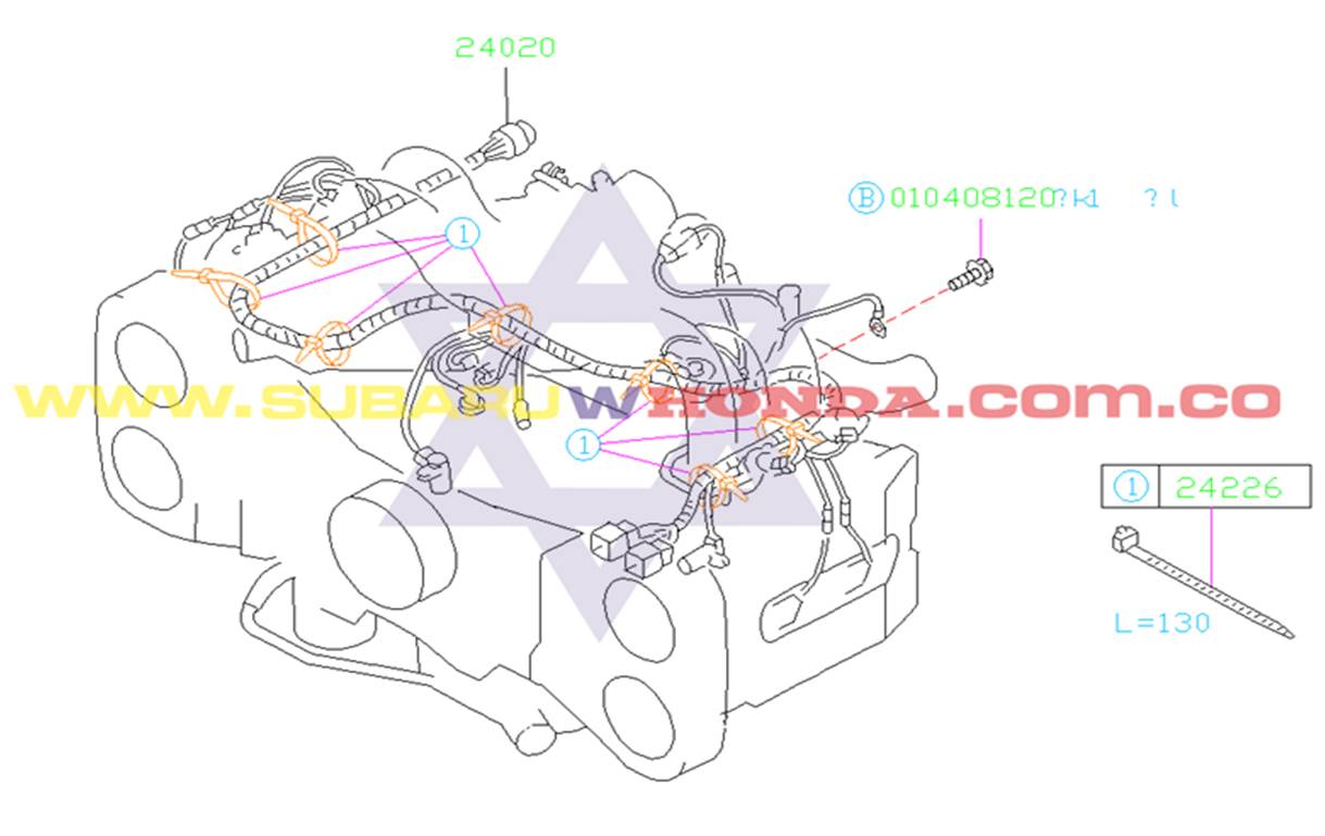 Tres Cuartos 3/4 Motor de Subaru Forester 2000 catalogo