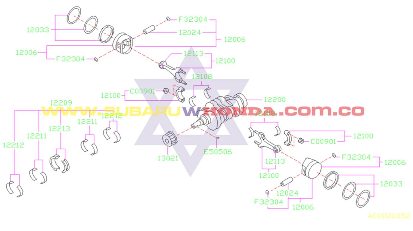 Piñon cigueñal Subaru Forester 2000 catalogo