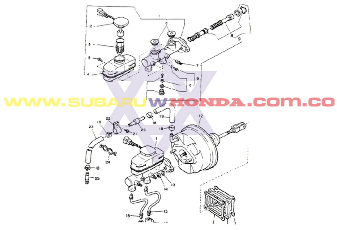 Boster de frenos Subaru Camioneta 1981 catalogo