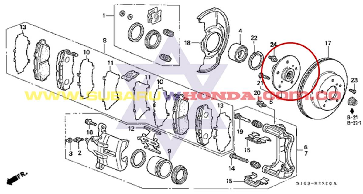 Bocin delantero Honda CRV 2000 catalogo