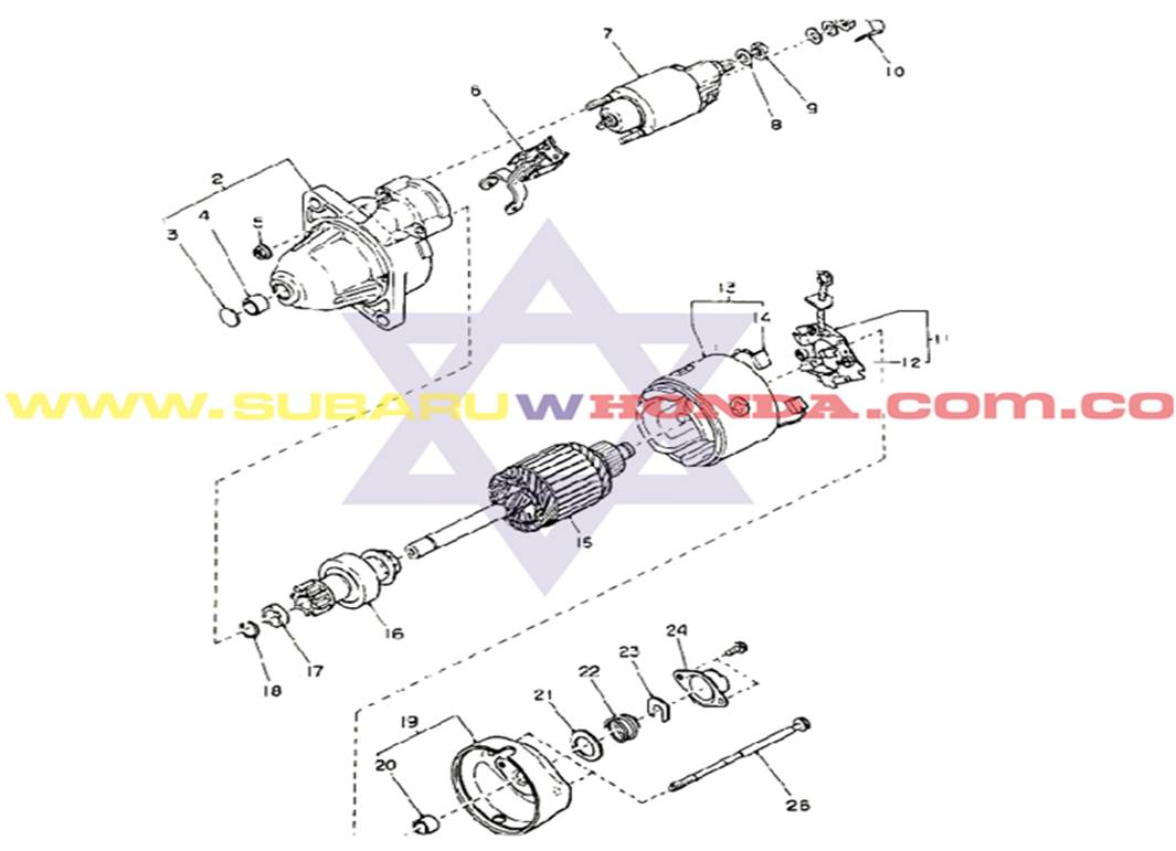 Automatico del arranque Subaru Camioneta 1983 catalogo Automatico del arranque Subaru Camioneta 1983 catalogo