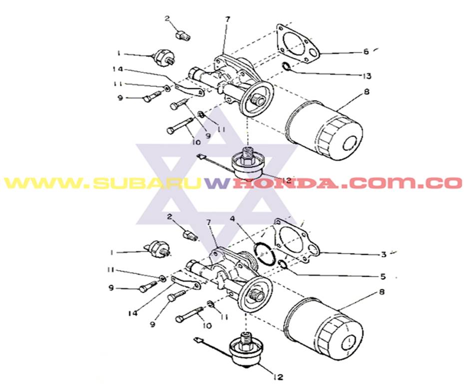 Bomba de aceite Subaru Camioneta 1983 catalogo Bomba de aceite Subaru Camioneta 1983 catalogo