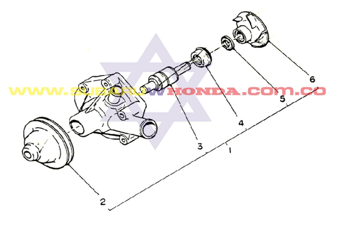 Bomba de agua Subaru Camioneta 1983 catalogo