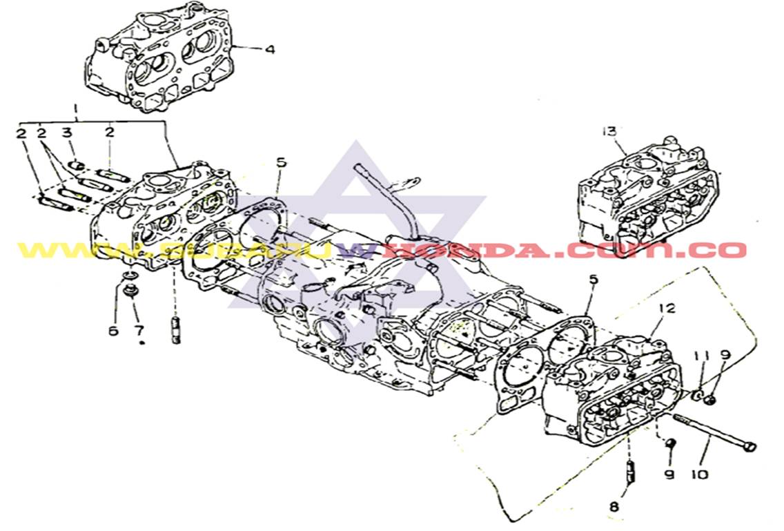 Empaque de culata Subaru Camioneta 1983 catalogo