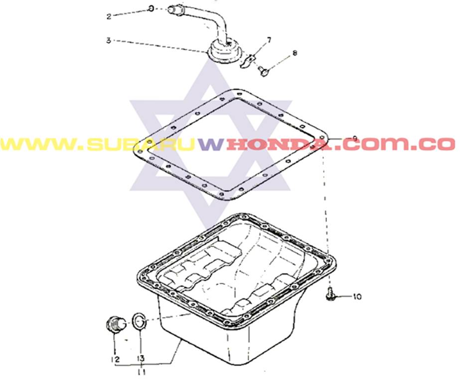 Cárter Subaru Camioneta 1981 catalogo