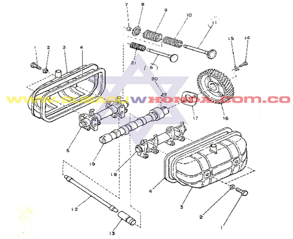Empaque tapa válvulas Subaru Camioneta 1981 catalogo