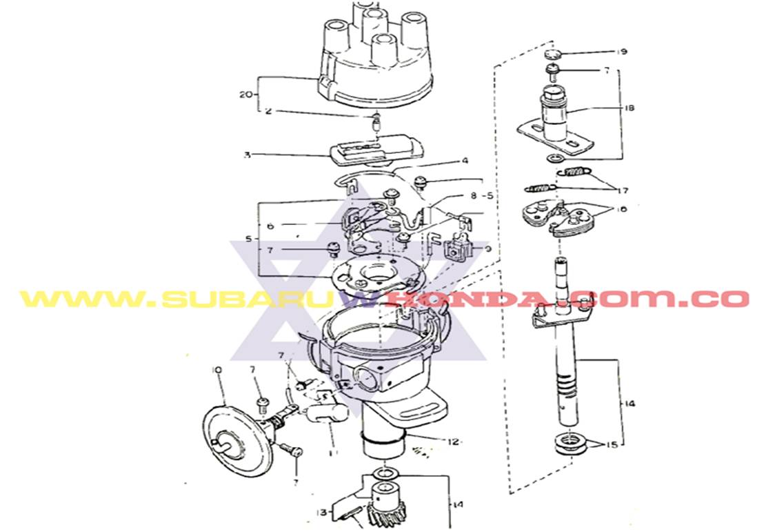Escobilla distribuidor Subaru Camioneta 1982 catalogo Escobilla distribuidor Subaru Camioneta 1982 catalogo