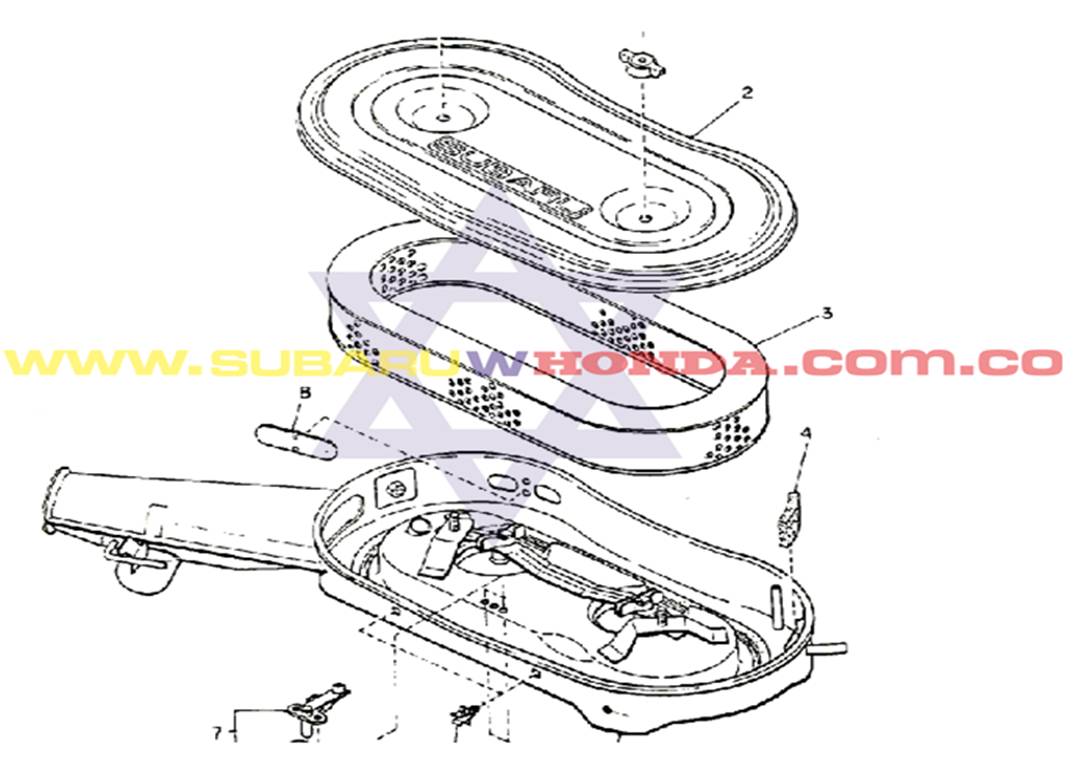 Filtro de aire Subaru Camioneta 1981 catalogo
