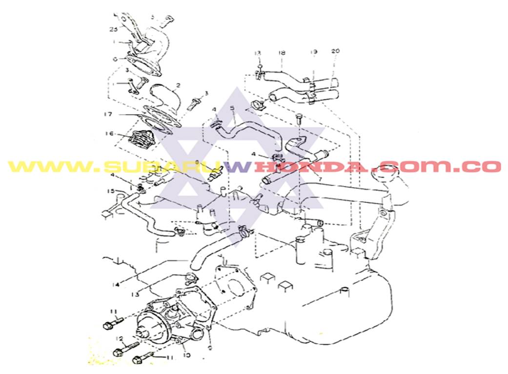 Pera temperatura Subaru Camioneta 1981 catalogo