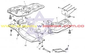 Soporte caja derecho subaru Sedan 1980
