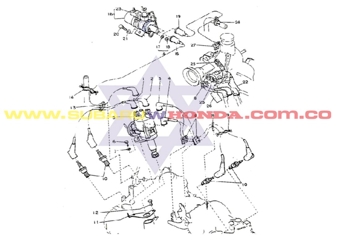 Distribuidor Subaru Automovil Hatchback 1980