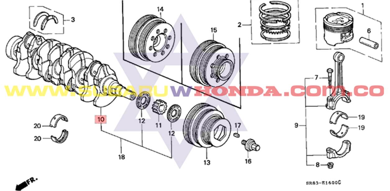 Cigueñal Honda Civic 1996 catalogo