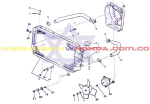 Manguera inferior radiador Subaru Automovil Hatchback 1983