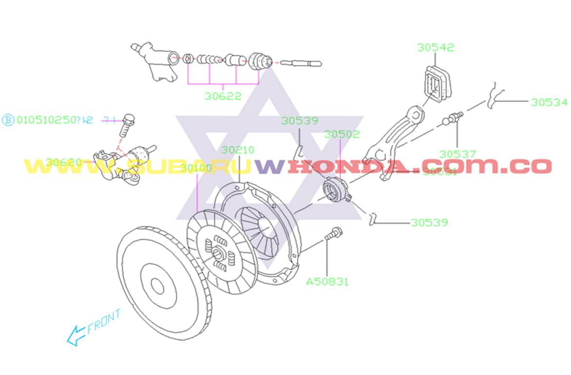 Bomba auxiliar del Clutch Subaru Impreza 1994 catalogo