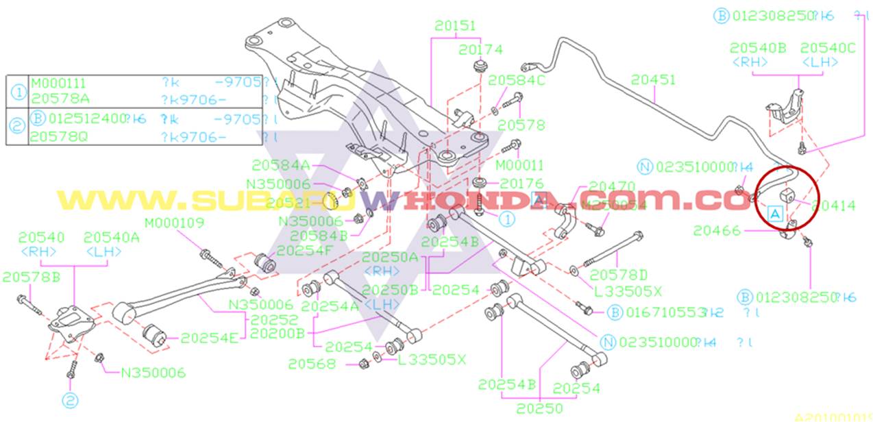 Caja de dirección Hidráulica Camioneta Subaru Impreza 1994 catalogo