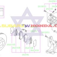 Disco de frenos delantero Automovil Subaru Impreza 1993