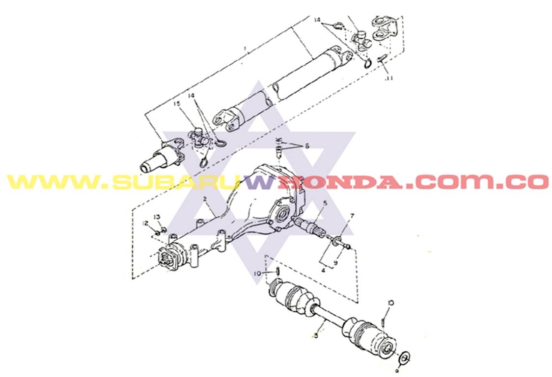 Guardapolvo trasero eje Subaru Coupe 1980 catalogo