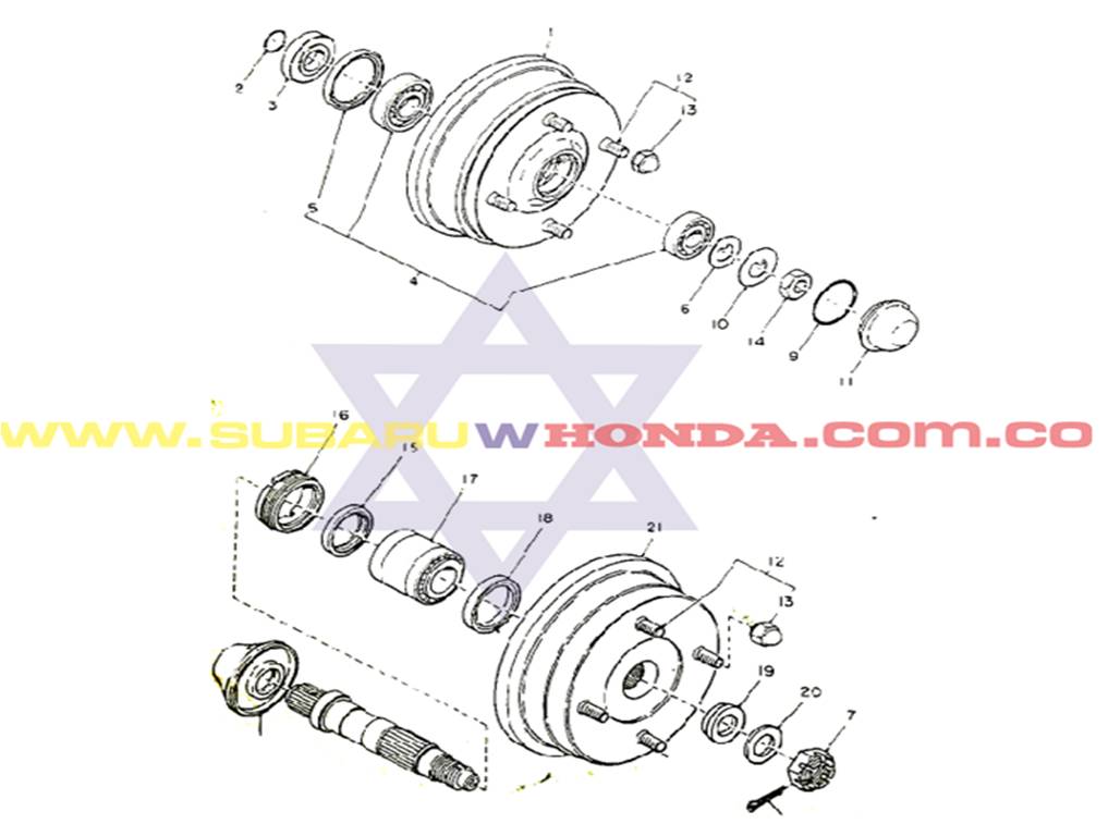 Rodamiento trasero Subaru Hatchback 1980 catalogo Rodamiento trasero Subaru Hatchback 1980 catalogo