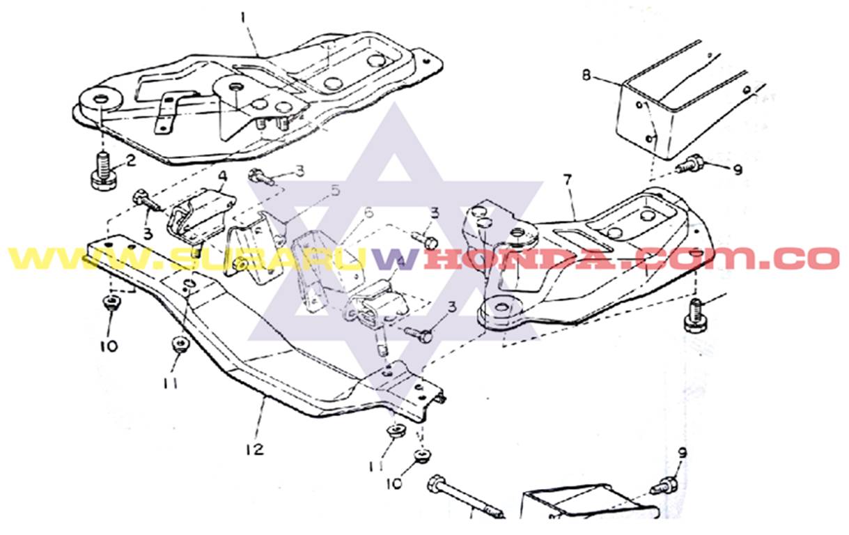 Soporte caja izquierdo subaru Coupe 1980 catalogo Soporte caja izquierdo subaru Coupe 1980 catalogo