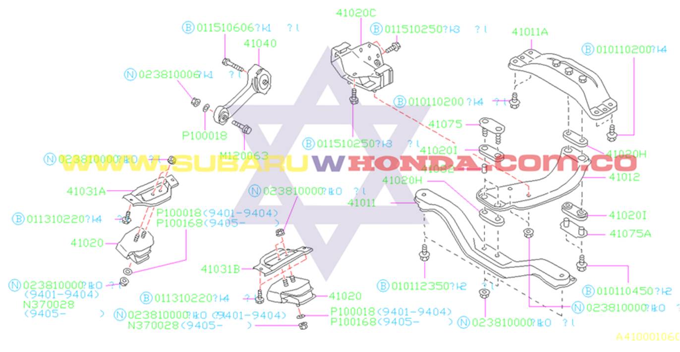 Soporte motor trasero Subaru Impreza 1993 catalogo Soporte motor trasero Subaru Impreza 1993 catalogo