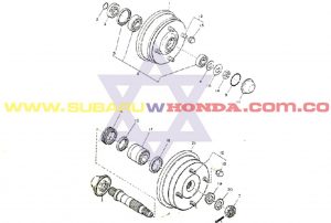 Splinde trasero eje Subaru Hatchback 1983 Splinde trasero eje Subaru Hatchback 1983