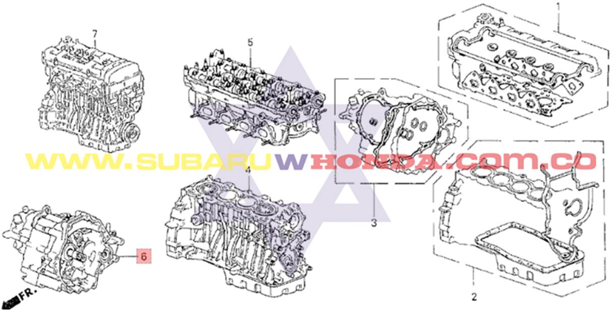 Caja de cambios mecanica Honda Integra 1993 catalogo