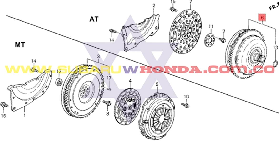 Convertidor embrague Honda Integra 1993 catalogo