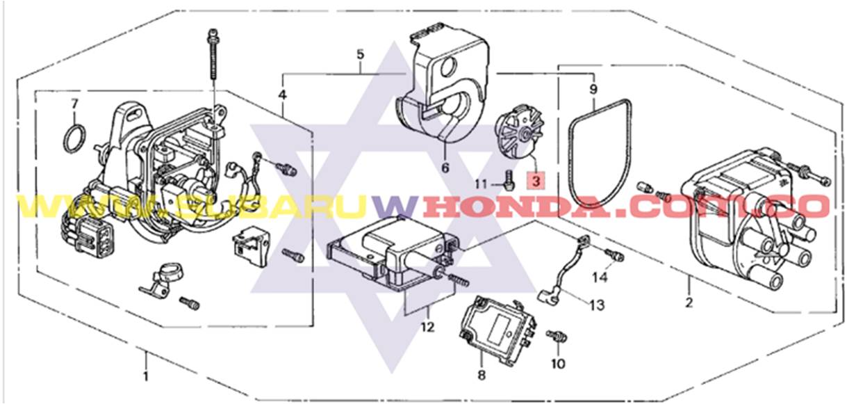 Escobilla del distribuidor Honda Integra 1993 catalogo