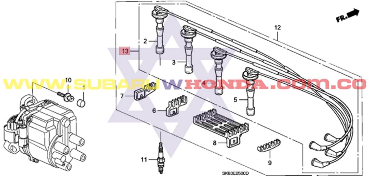 Instalación de alta Honda Integra 1993 catalogo