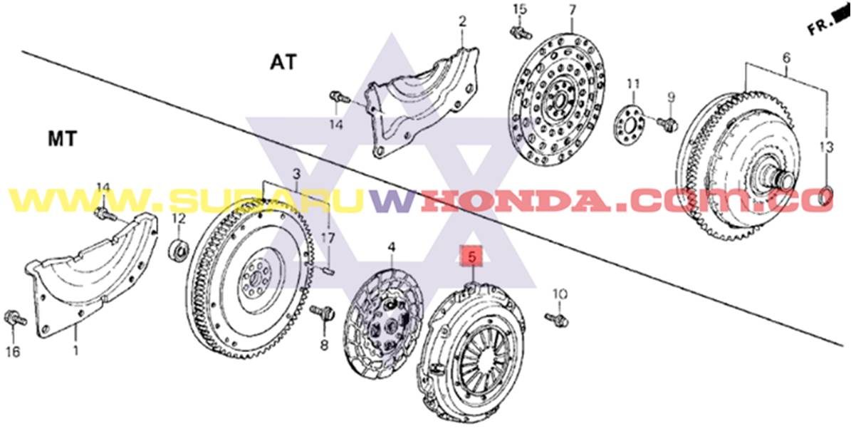 Prensa de clutch Honda Integra 1993 catalogo