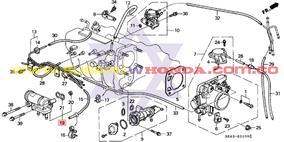 Sensor IAC Honda Integra 1993 catalogo