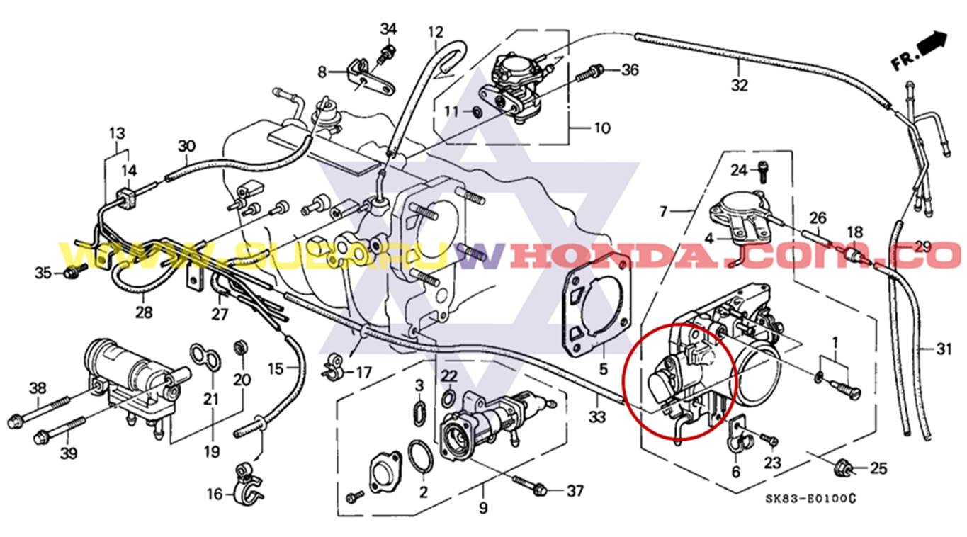 Sensor TPS Honda Integra 1993 catalogo